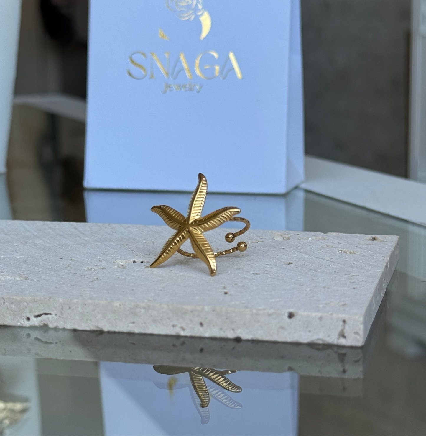 ÉTOILE DE MER DORÉ | BAGUE