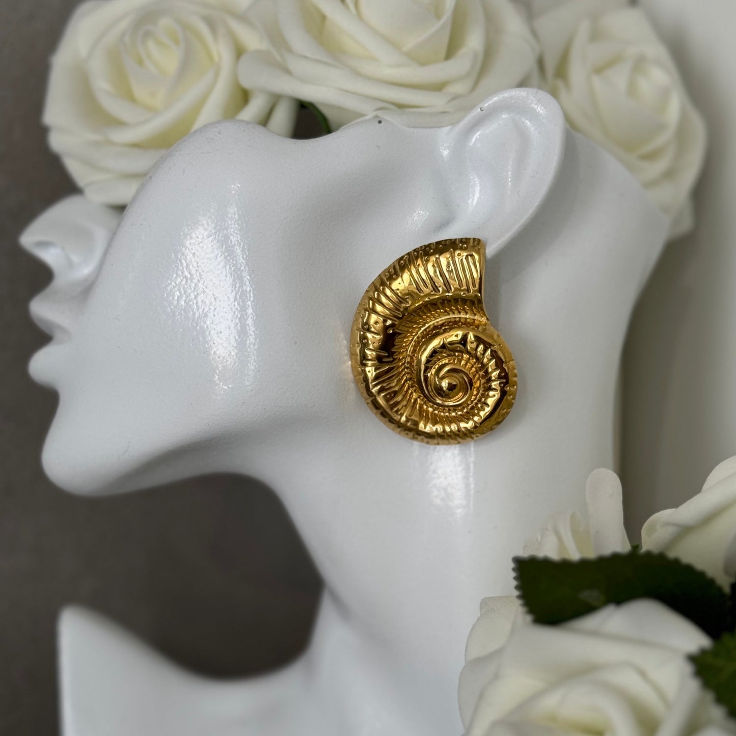 ESCARGOT DORÉ│ BOUCLES D'OREILLES