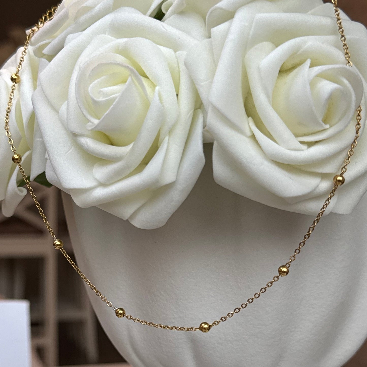 CHARLENE - Collier création en acier Inoxydable doré