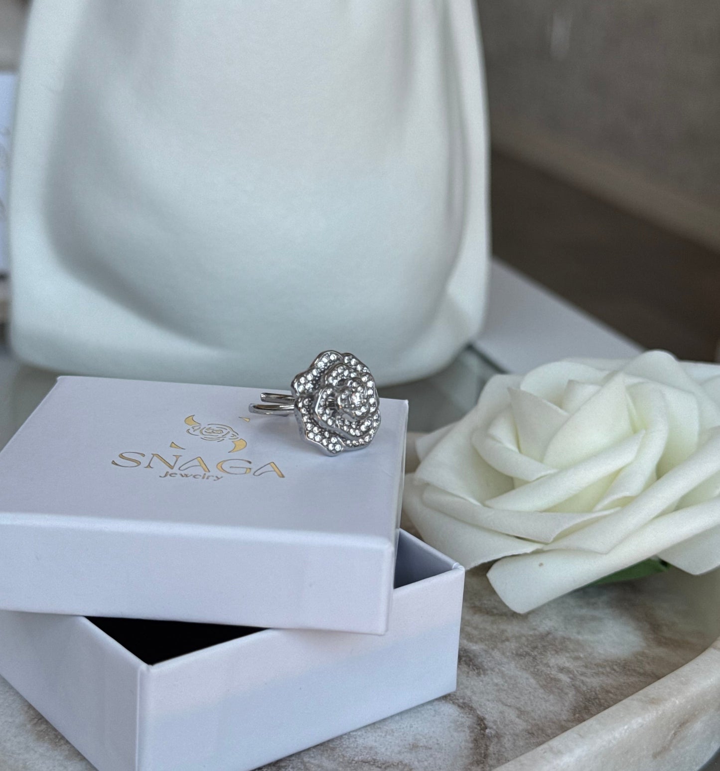 ROSE ARGENTEE │ BAGUE