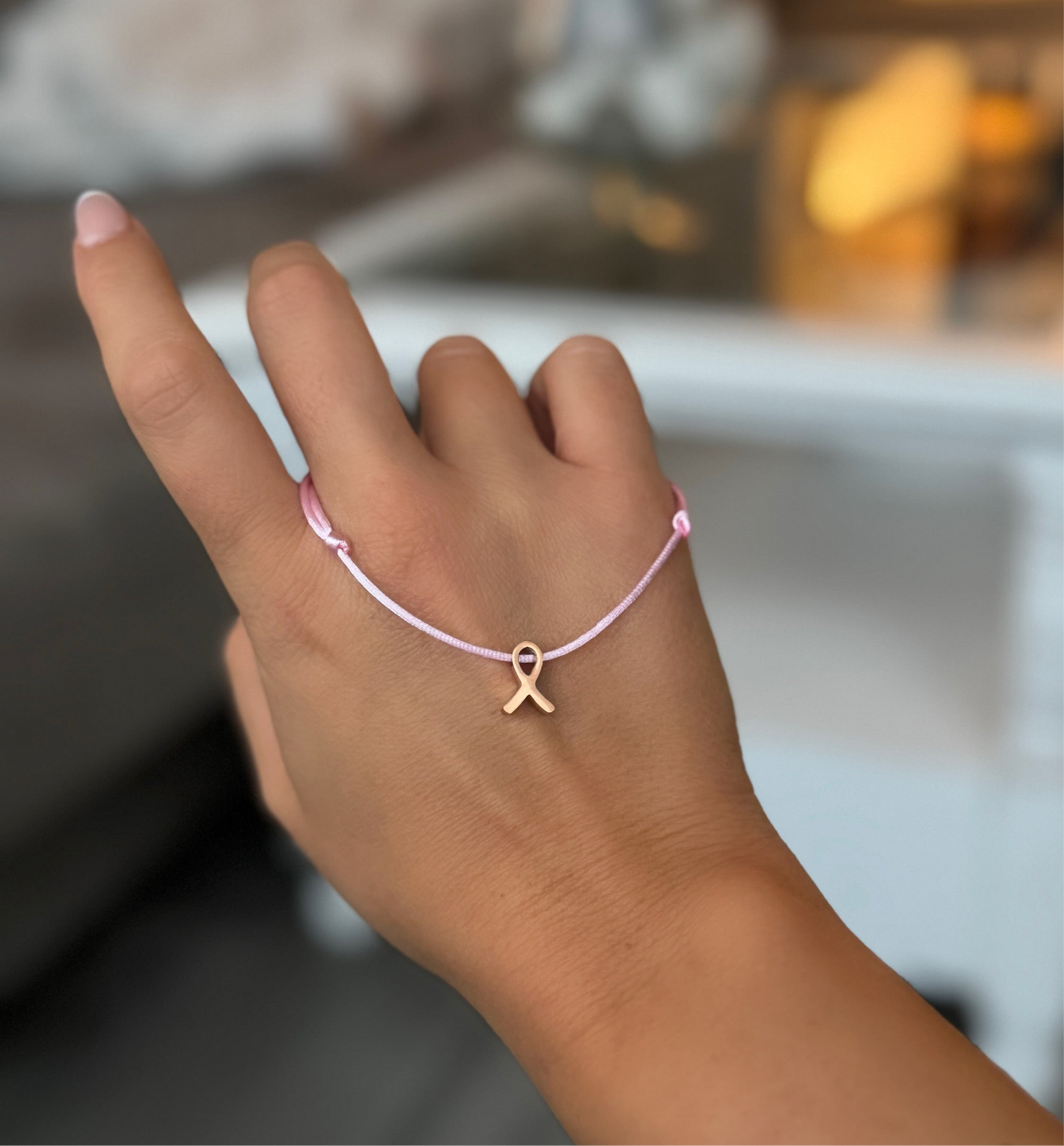 BRACELET OCTOBRE ROSE PASTEL ARGENTÉ │ CRÉATION SNAGA JEWELRY