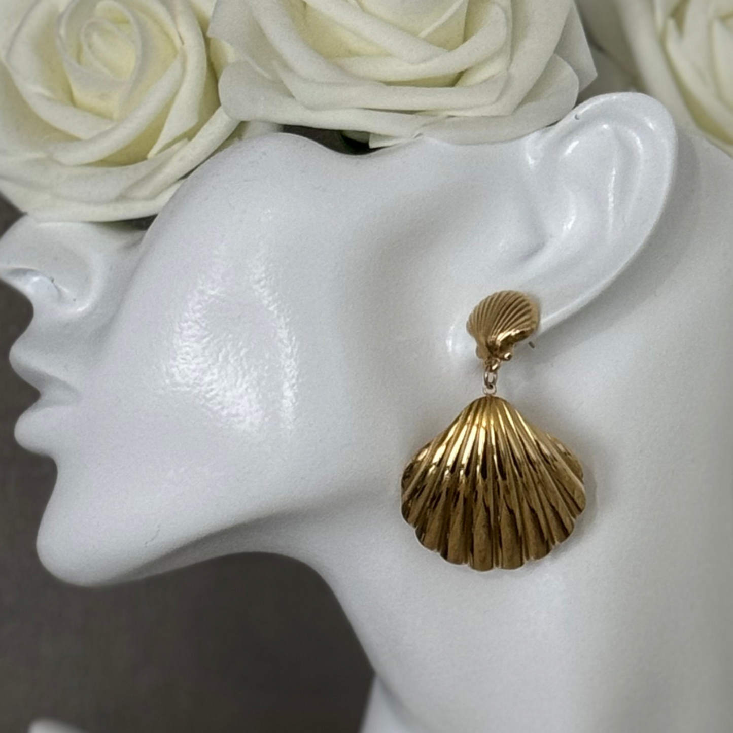ARIEL │ Boucles d’oreilles en acier inoxydable doré