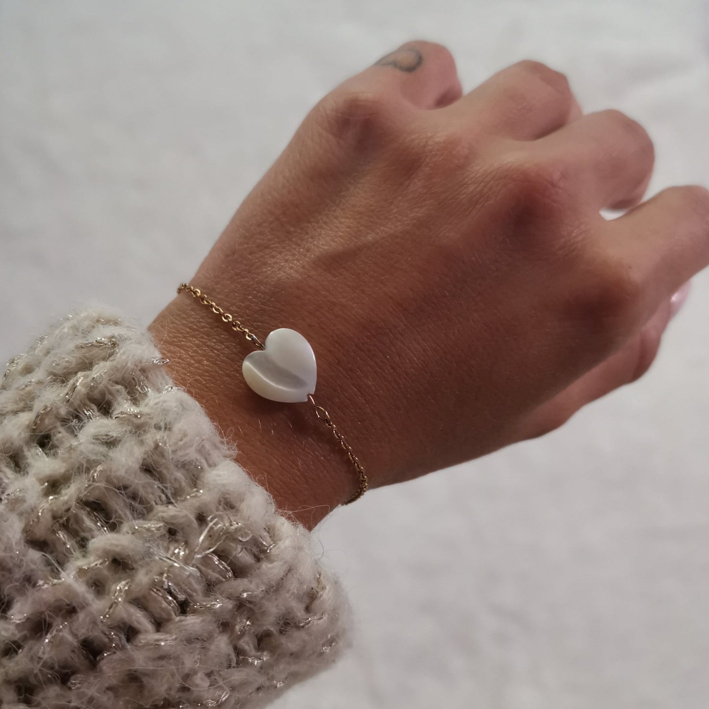 MOTHER OF PEARL HEART │ CREATION BRACELET