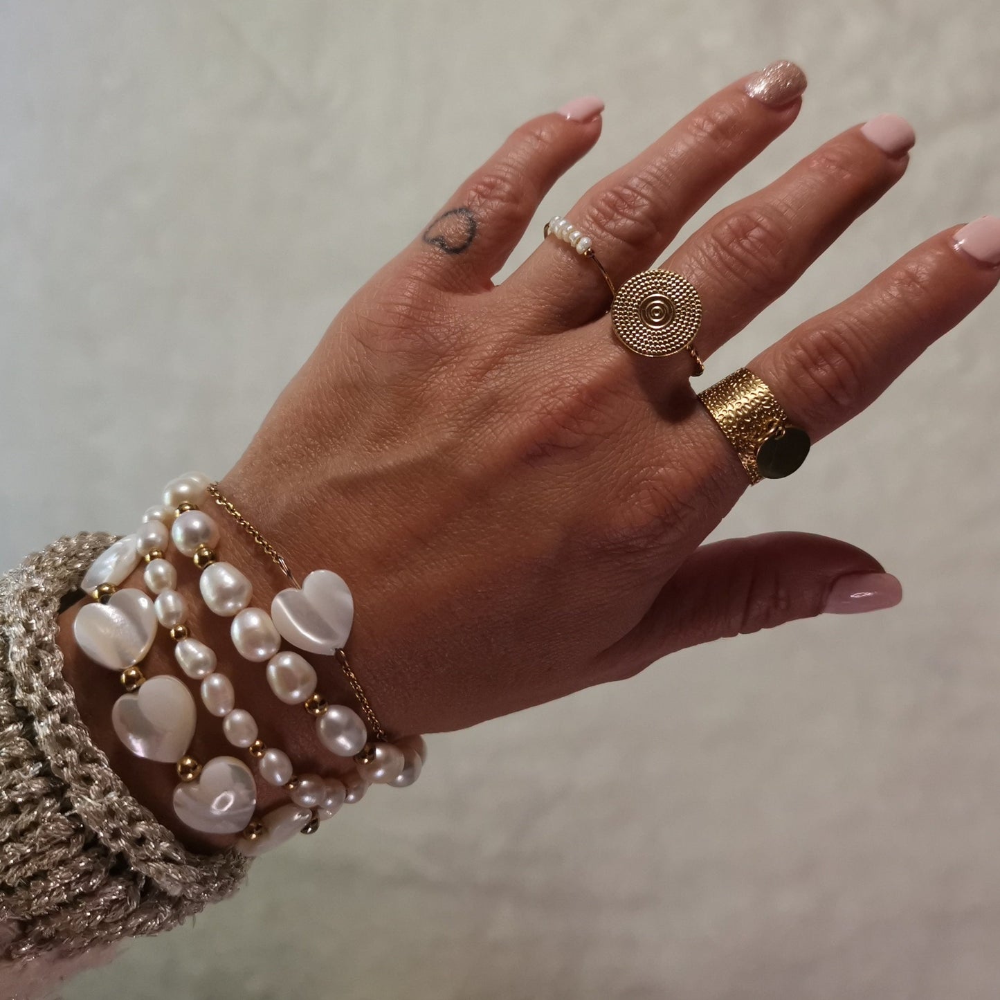 MOTHER OF PEARL HEART │ CREATION BRACELET