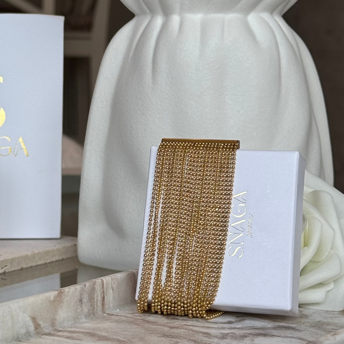 ALIX - Bracelet en acier Inoxydable doré multiple