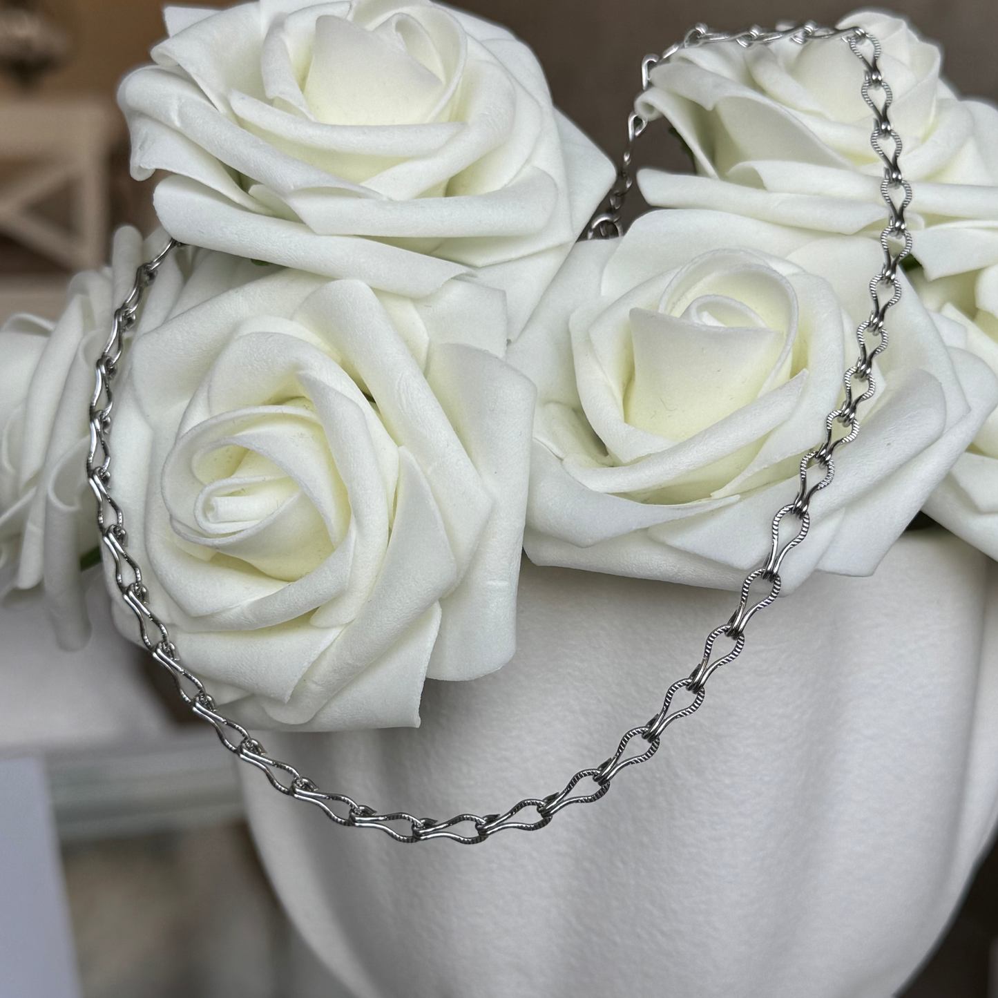 ERIN - Collier chaine en acier Inoxydable argenté