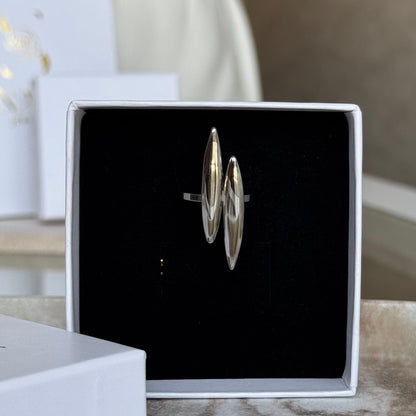 LILY - Bague en acier Inoxydable argenté