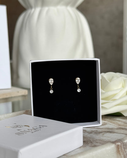 CLOCHETTE DORÉ│ BOUCLES D'OREILLES PENDANTES