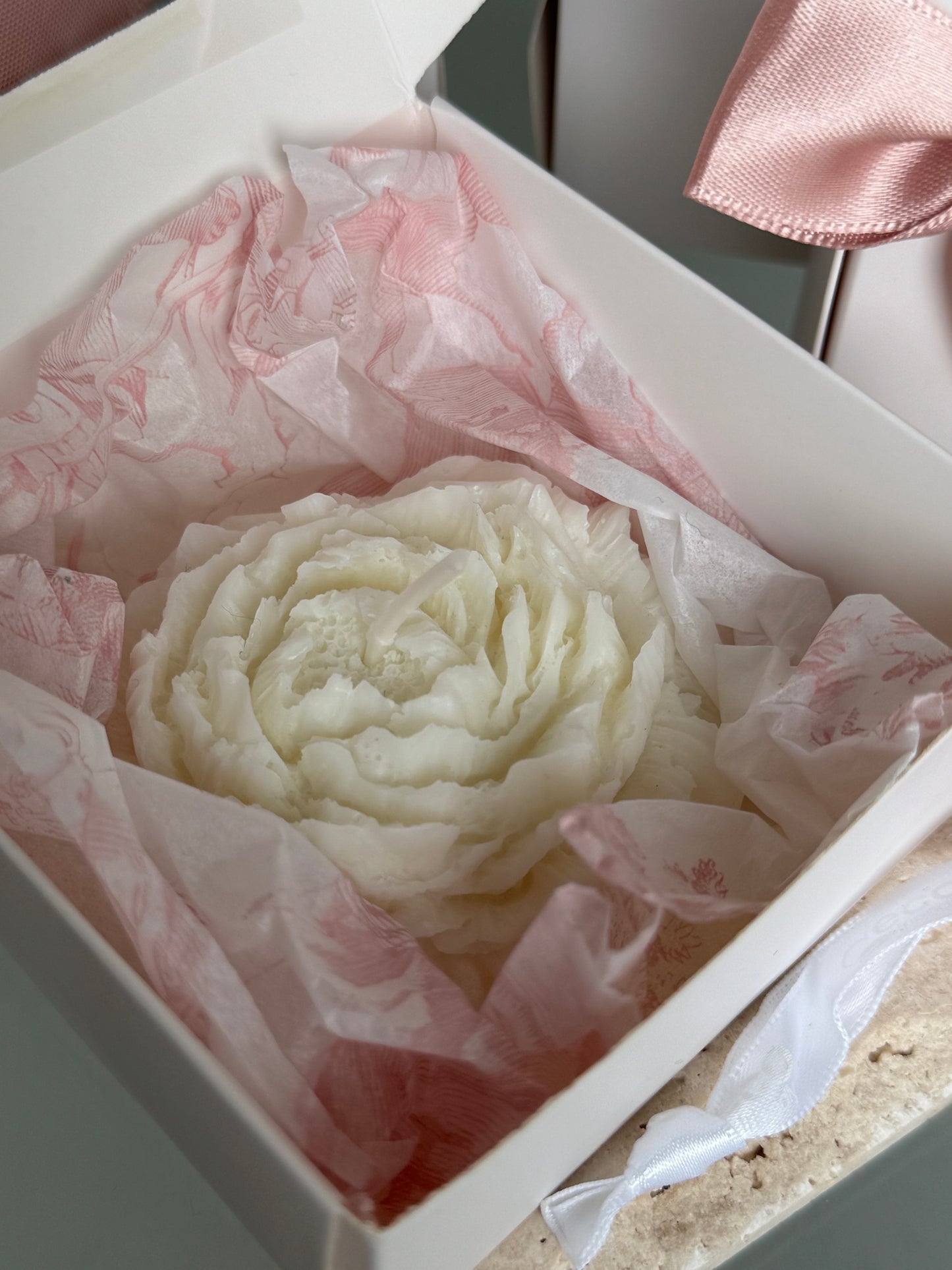 COFFRET BOUGIE OCTOBRE ROSE "CREME" │ CRÉATION ARTISANALE SNAGA JEWELRY
