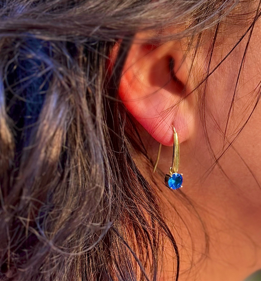 CRISTAL BLEU│ BOUCLES D'OREILLES CREATION