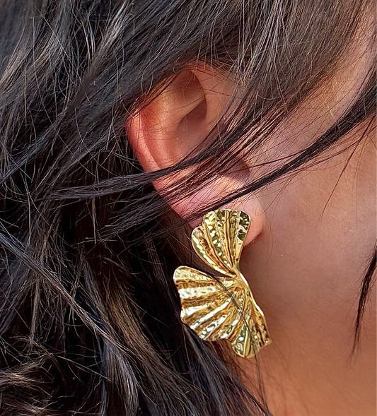 GINKGO 2.0 DOREES │ BOUCLES D'OREILLES