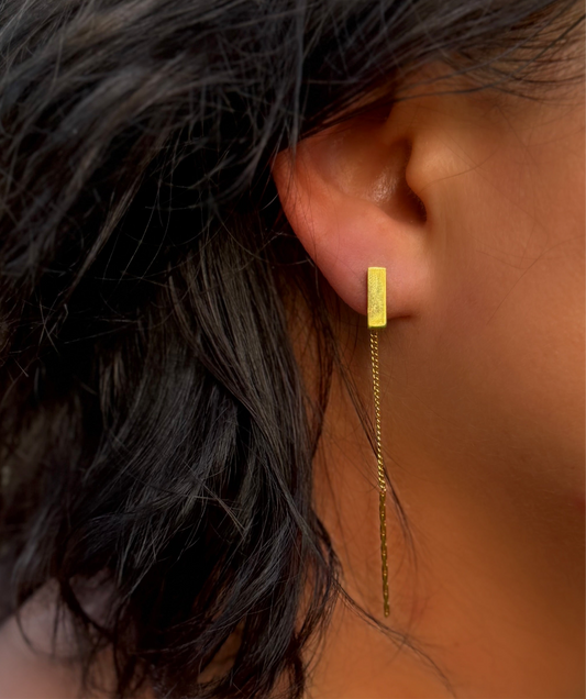 SAMANTHA 2 EN 1 DORÉ │ BOUCLES D'OREILLES