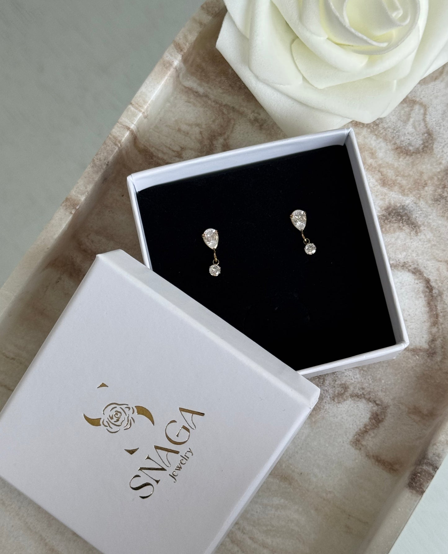 CLOCHETTE DORÉ│ BOUCLES D'OREILLES PENDANTES