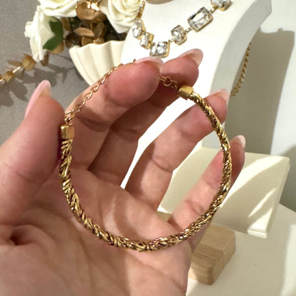 LOUNA - Bracelet en acier Inoxydable doré