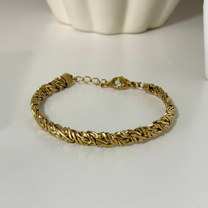 LOUNA - Bracelet en acier Inoxydable doré