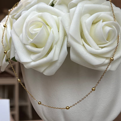 CHARLENE - Collier création en acier Inoxydable doré