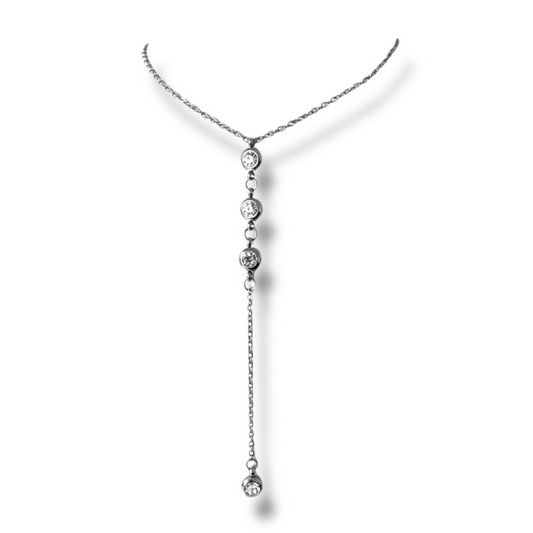 ÉTINCELLE ARGENTÉ│ COLLIER Y