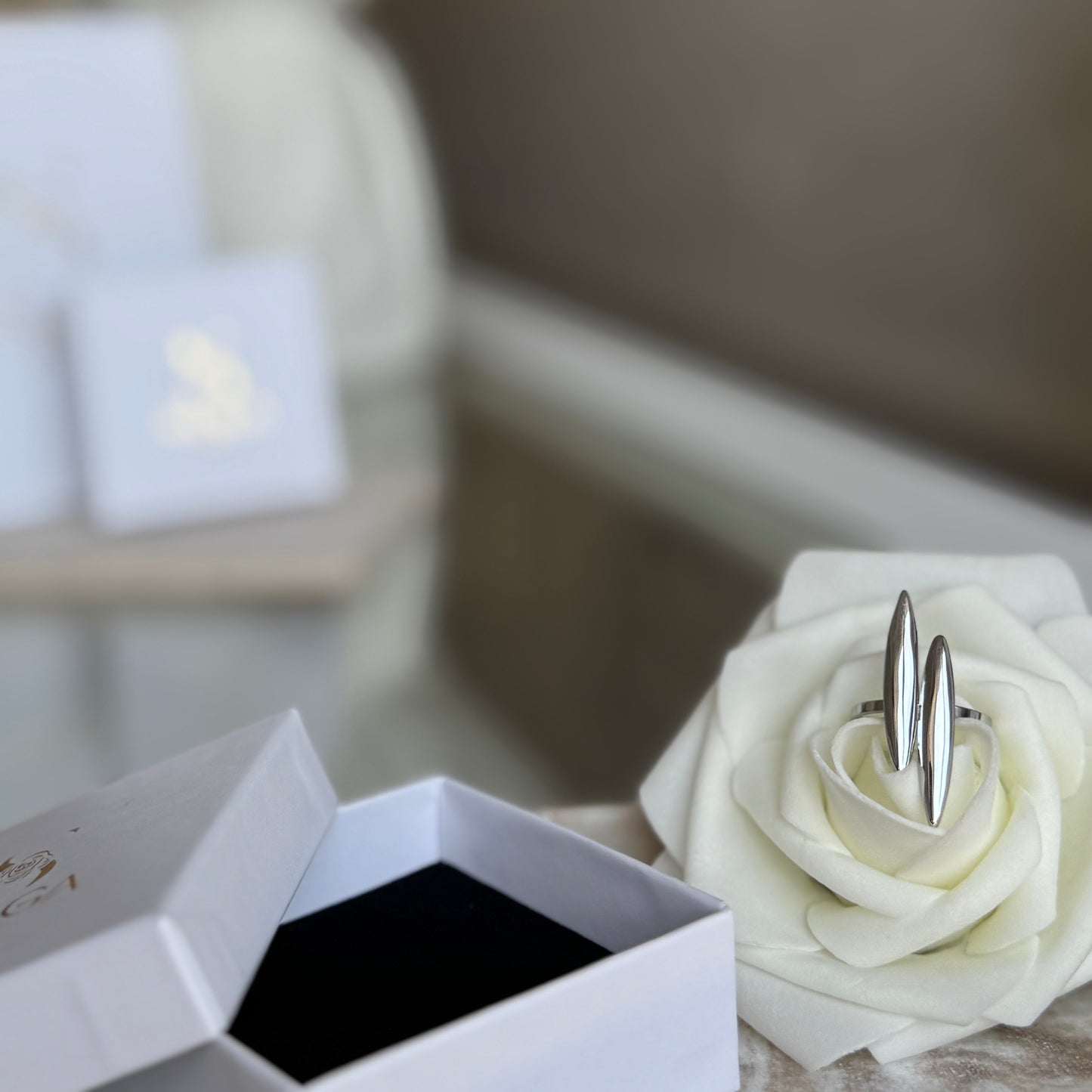 LILY - Bague en acier Inoxydable argenté