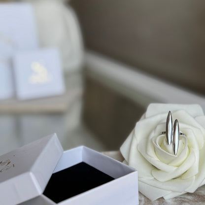 LILY - Bague en acier Inoxydable argenté