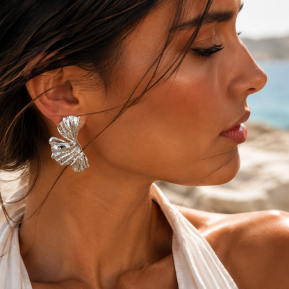 GINKGO 2.0 ARGENTEES │ BOUCLES D'OREILLES