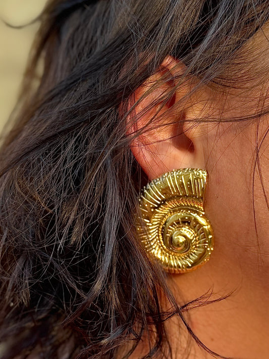 ESCARGOT DORÉ│ BOUCLES D'OREILLES