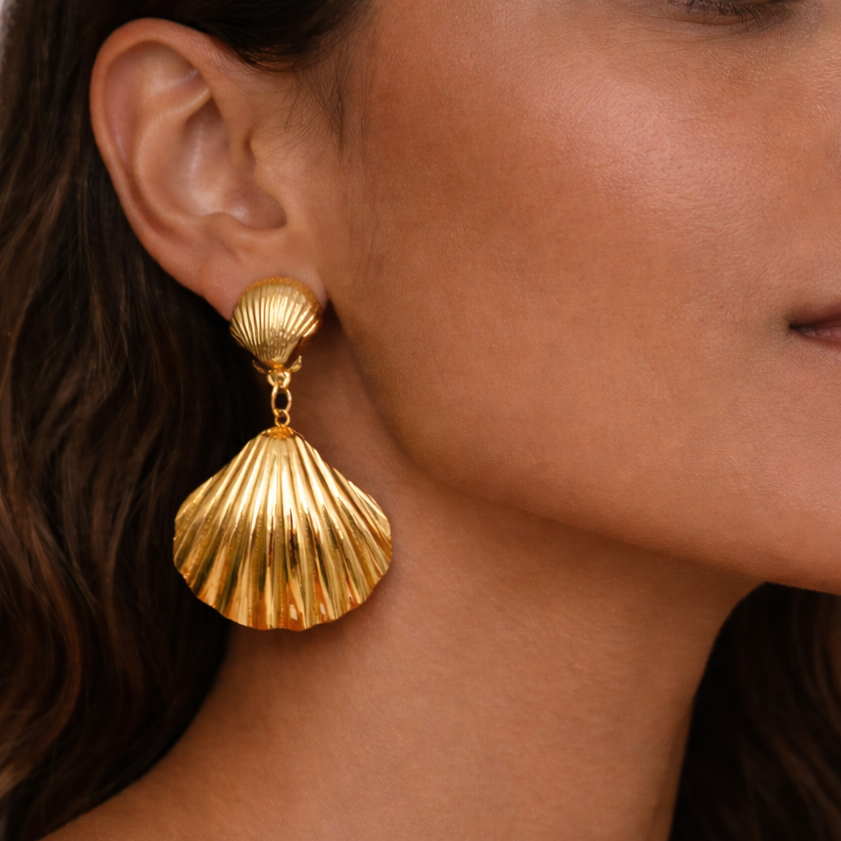 ARIEL │ Boucles d’oreilles en acier inoxydable doré