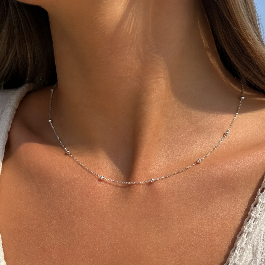 CHARLENE - Collier création en acier Inoxydable argenté