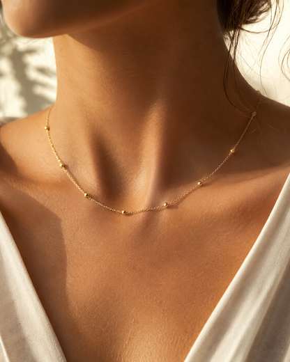CHARLENE - Collier création en acier Inoxydable doré