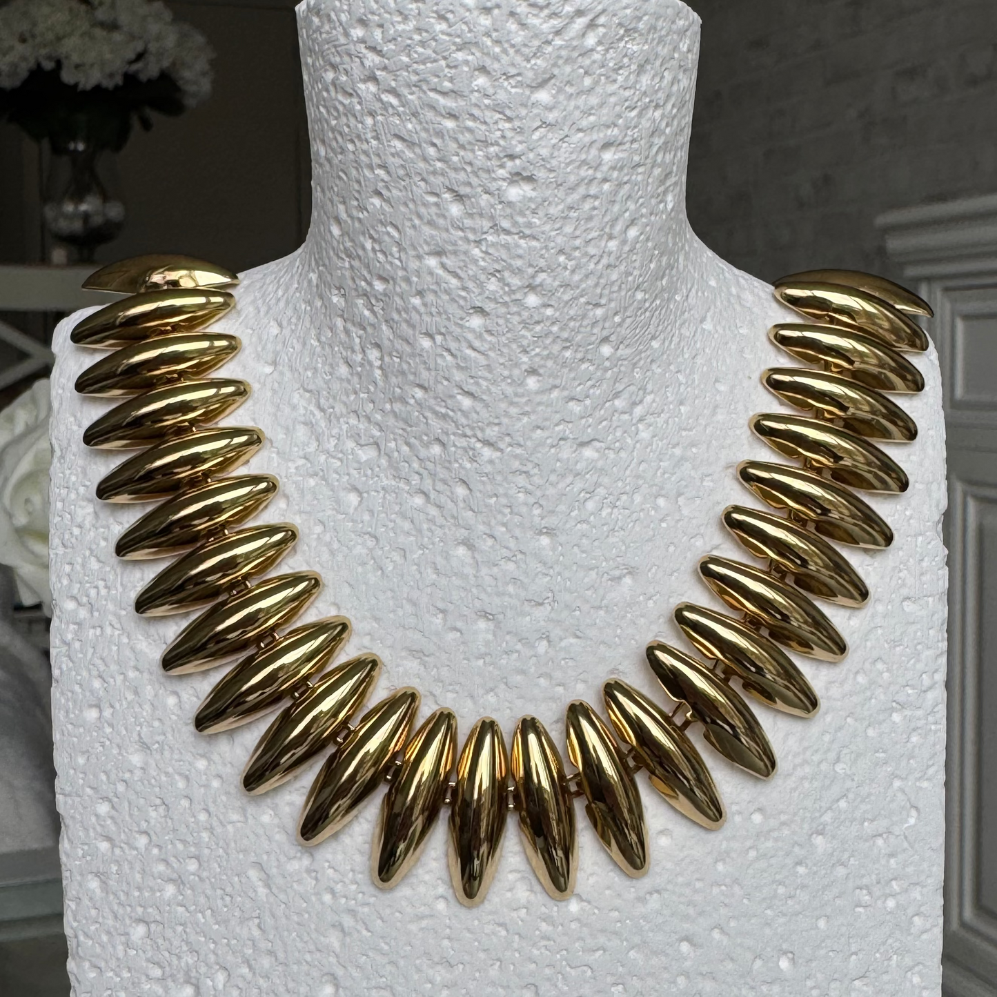 ANTHINEA - Collier en acier Inoxydable Doré