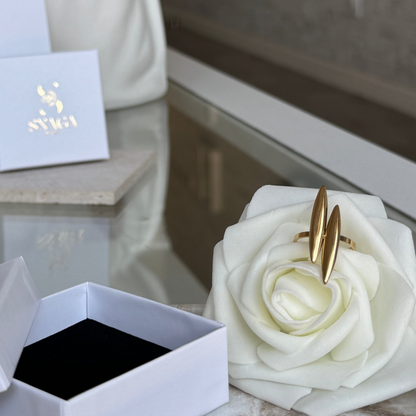 LILY - Bague en acier Inoxydable doré