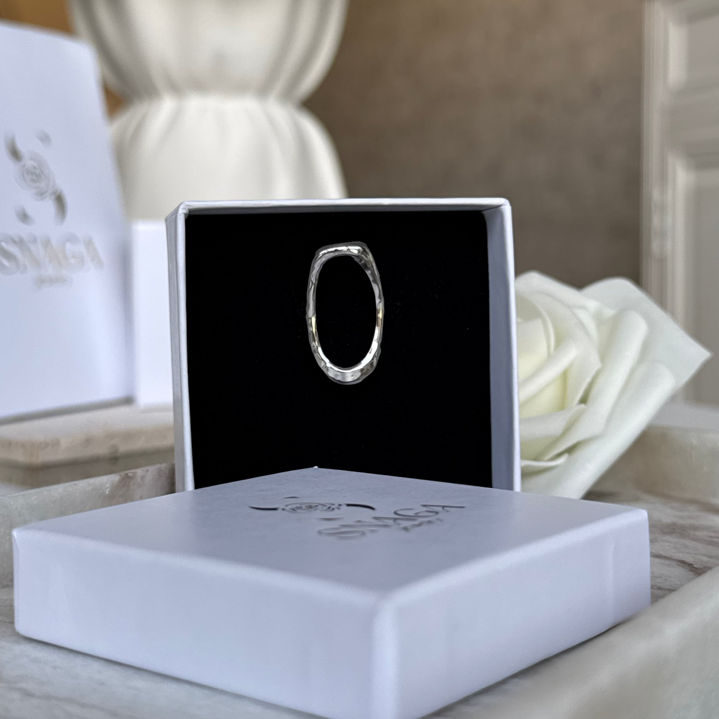 CELIA - Bague en acier Inoxydable Argenté