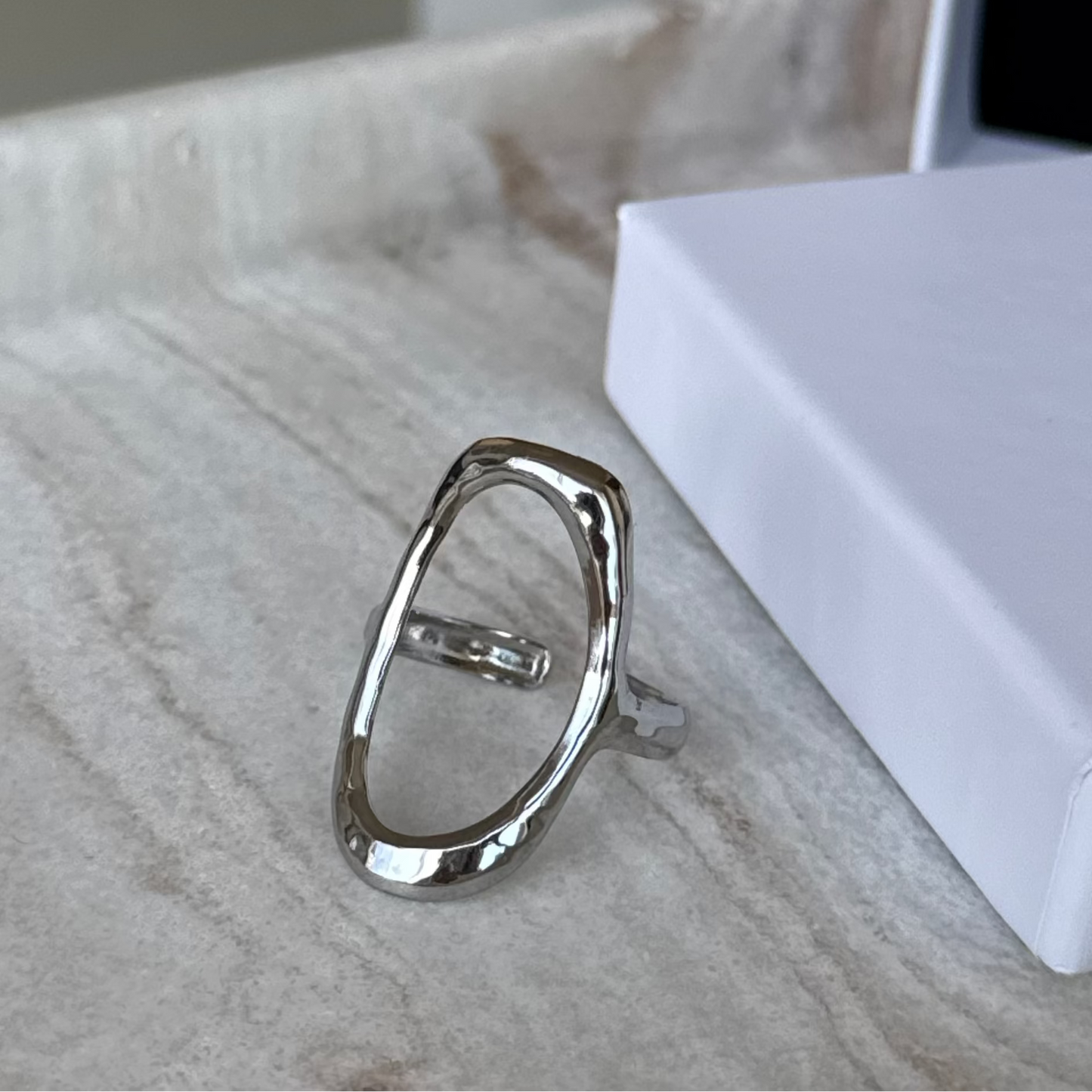 CELIA - Bague en acier Inoxydable Argenté