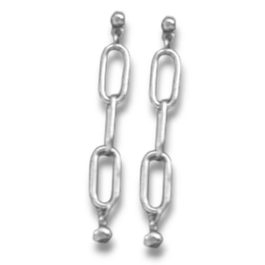 PLUIE D'ARGENT TAILLE L │ BOUCLES D'OREILLES CREATION