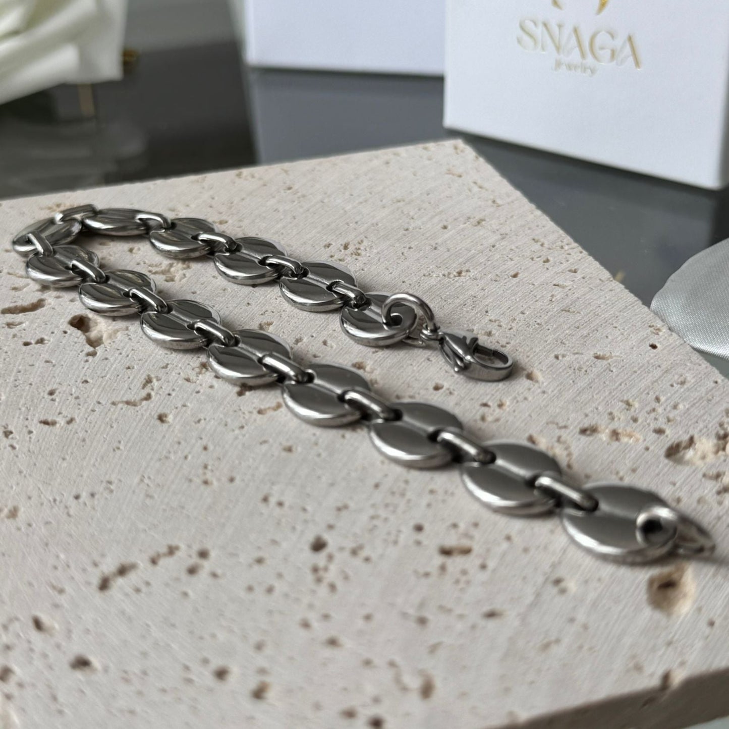 MEN CAFE ARGENTE │ BRACELET HOMME