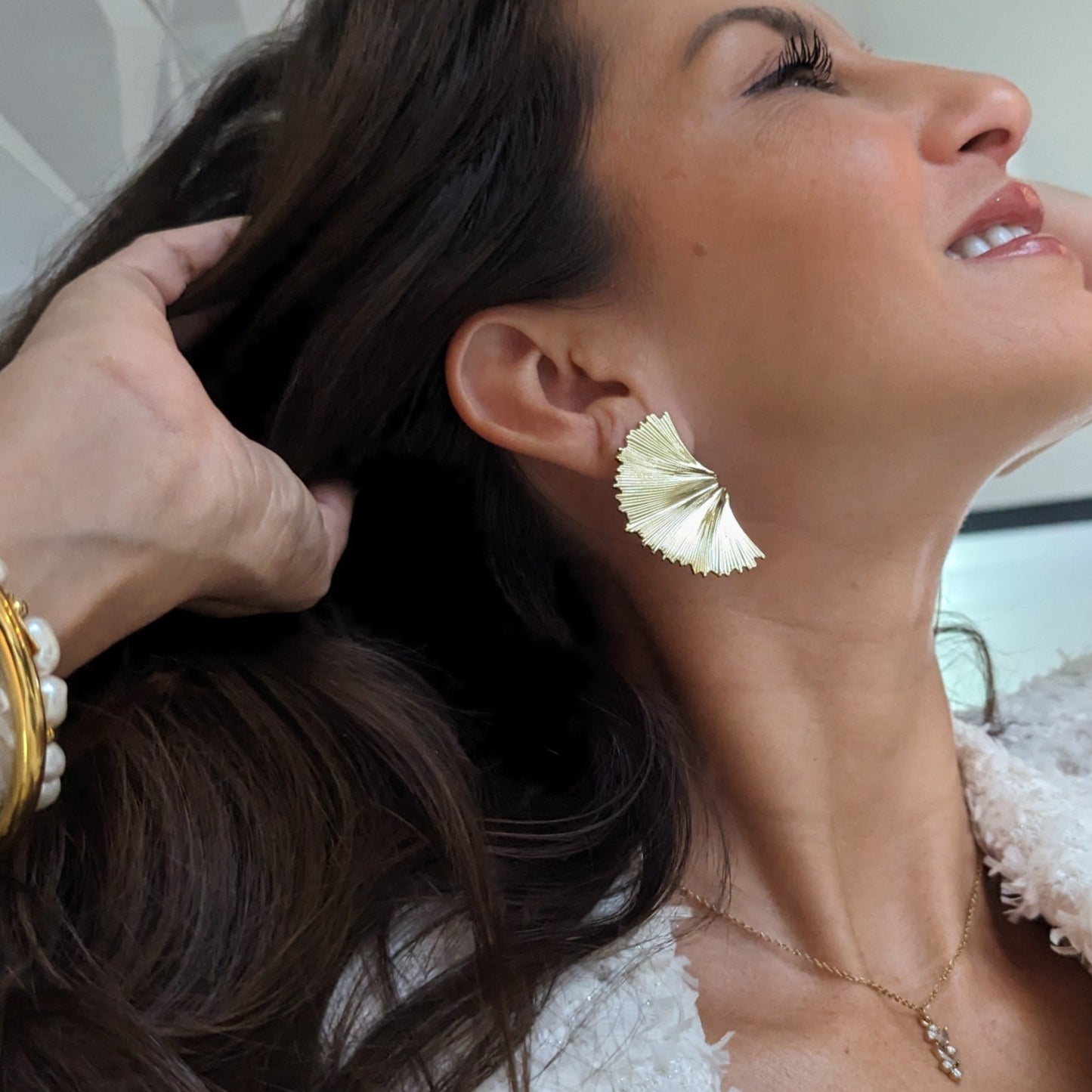 FEUILLE DE GINKGO │ BOUCLES D'OREILLES